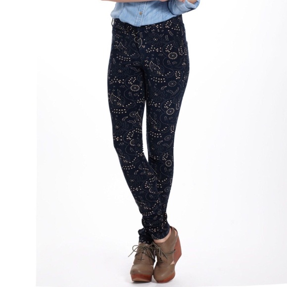 printed corduroy pants